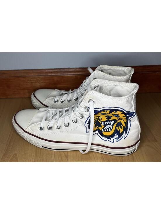 Converse Other - Converse Canvas Hi-Top Villanova Hand Painted Sneakers M 7 W 9 One Of A Kind!